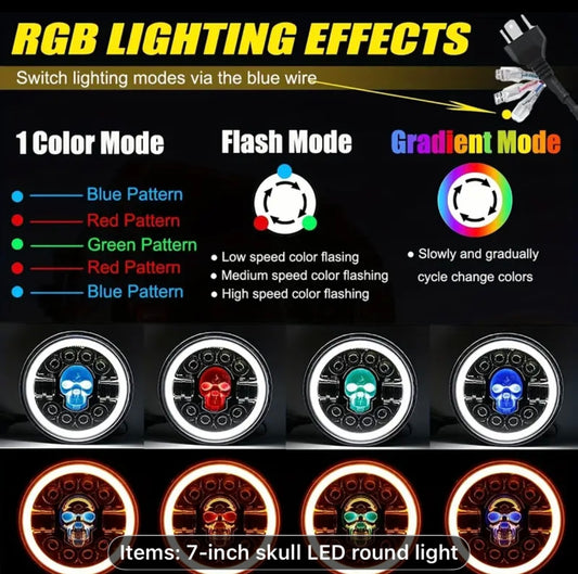 Jeep skull headlights