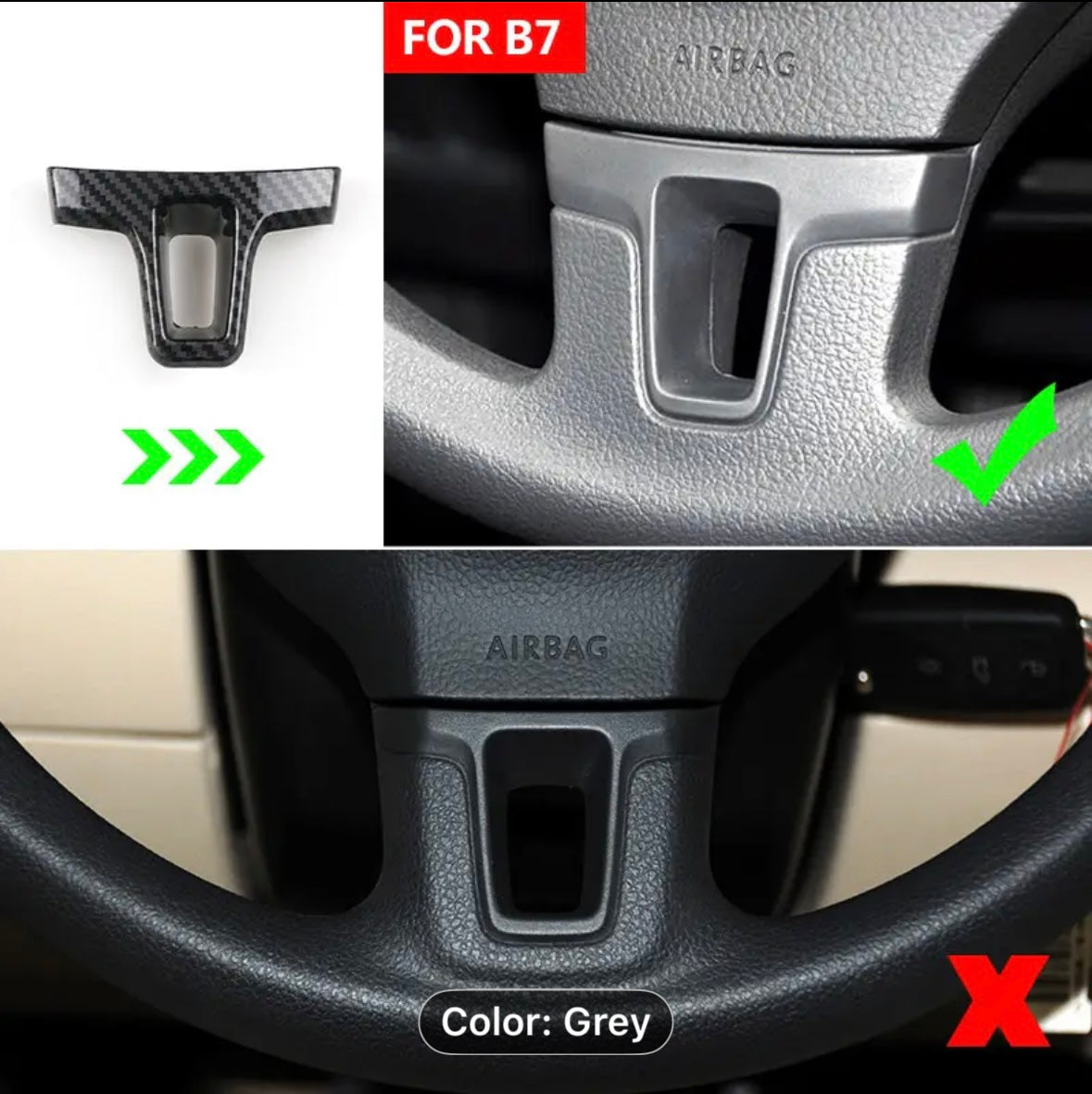 Additions for VW Golf 6 MK6, Passat B7, CC, Tiguan, Jetta, Sharan, And Caddy Include an ABS Carbon Fiber Cover Trim for The Steering Wheel Bottom Frame