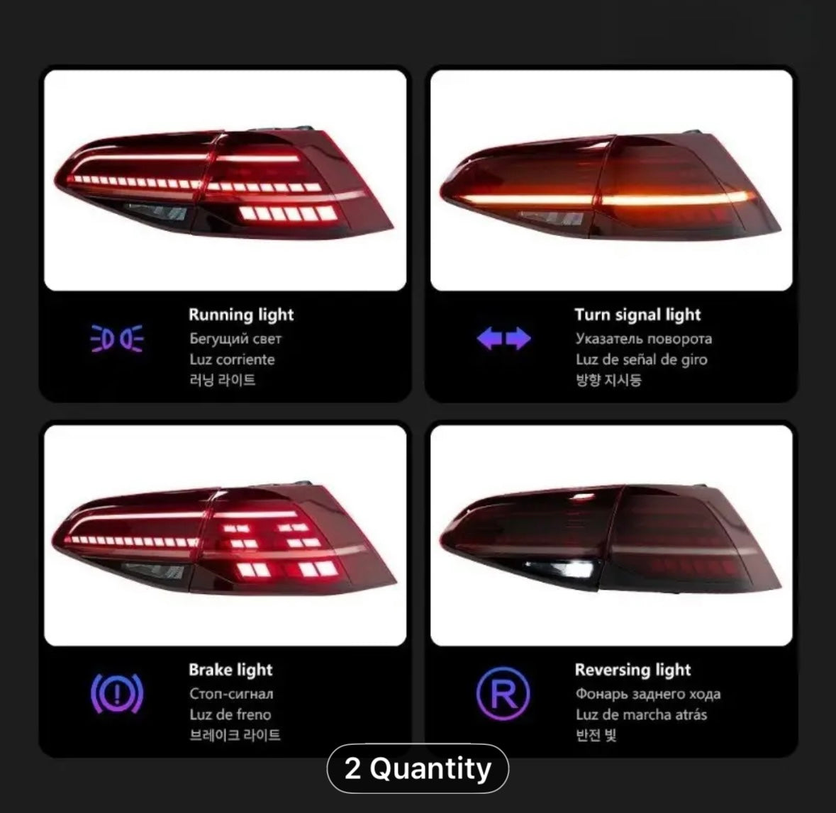 Tail Light Assembly for Golf 7 2012-2020