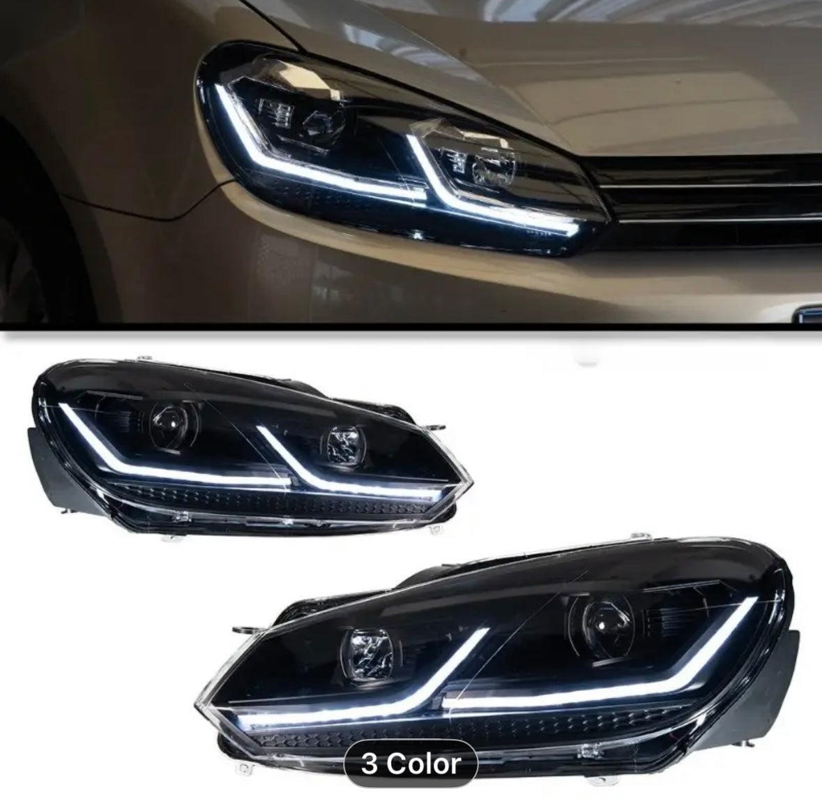 Dual-Lens Headlight Assembly Upgrade for VW