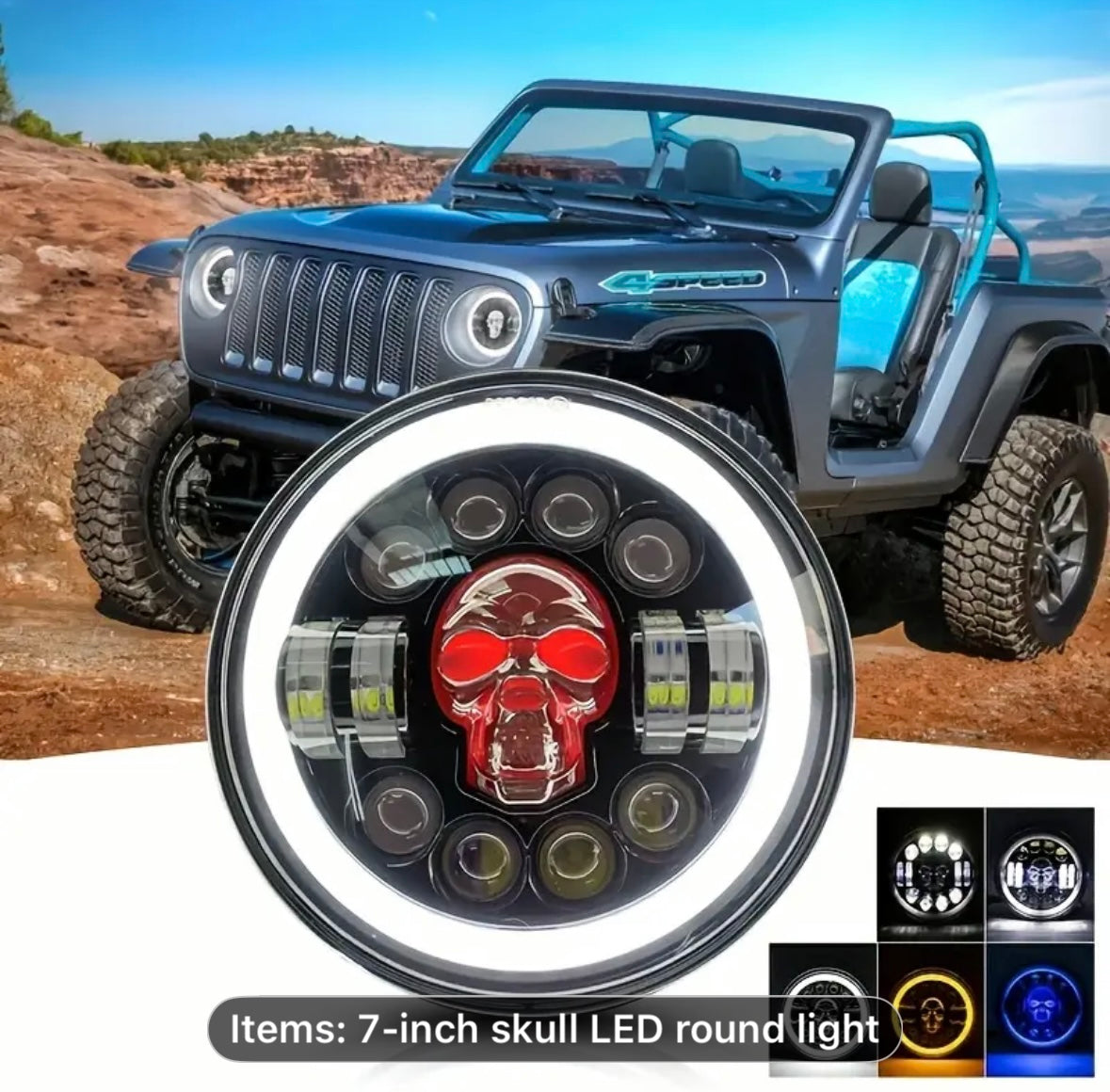 Jeep skull headlights