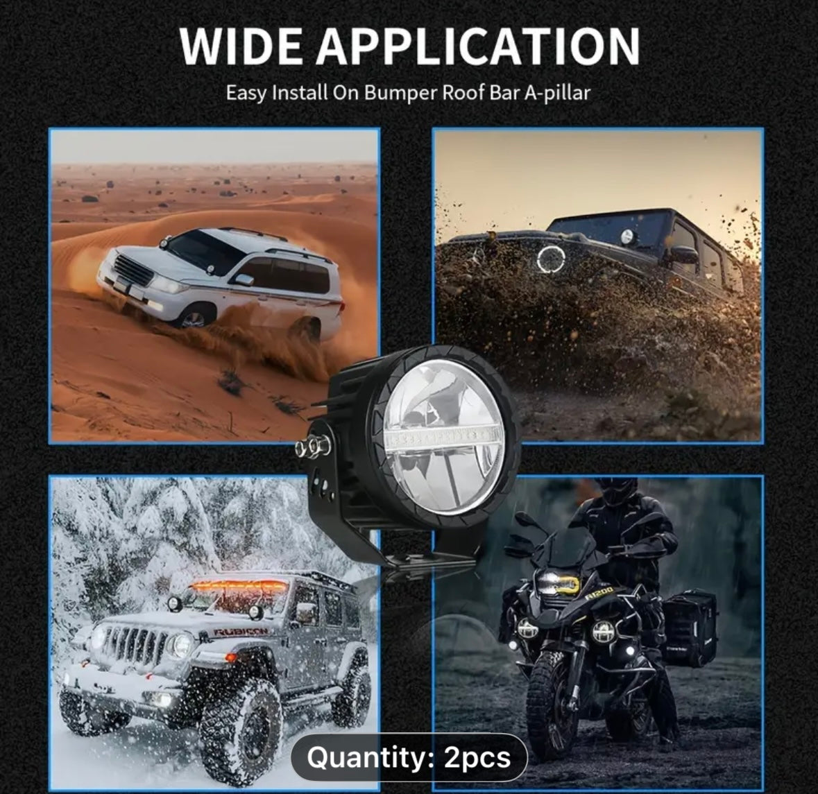 2pcs
8.89cm LED Work Headlight, 6000K Round Spotlights
DRL Combo LED Headlight for Car ATV Dirt Bike
Pickup Truck Boat Motorcycle 12V 24V