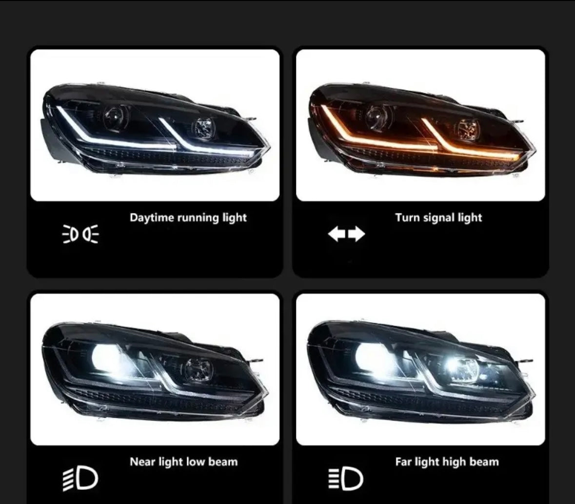 Dual-Lens Headlight Assembly Upgrade for VW