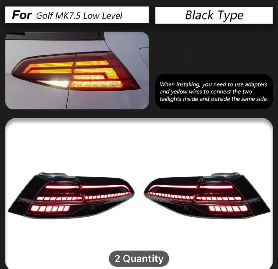 Tail Light Assembly for Golf 7 2012-2020