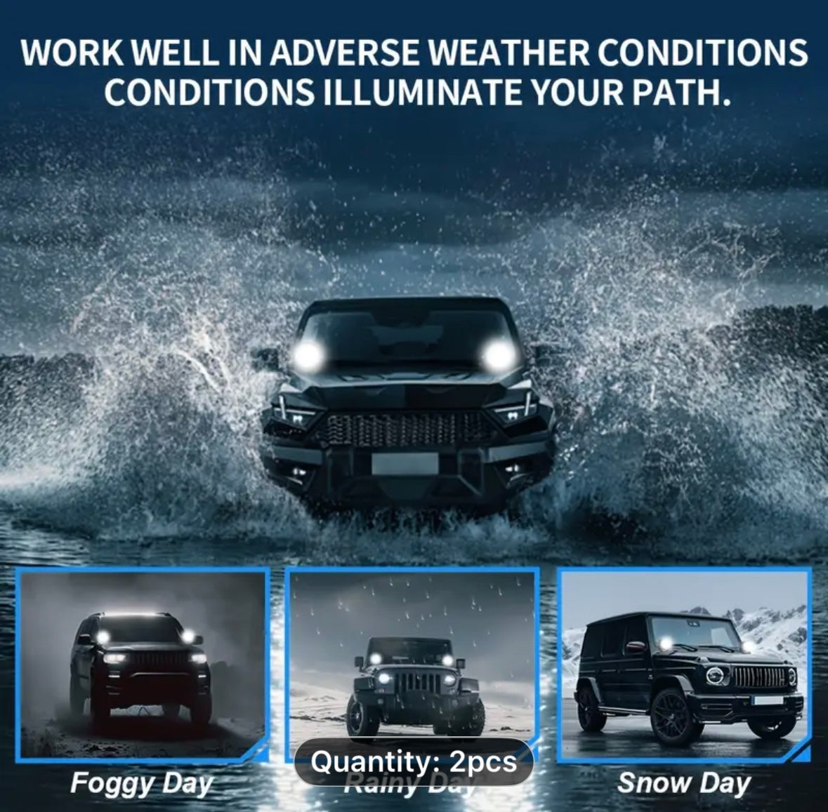 2pcs
8.89cm LED Work Headlight, 6000K Round Spotlights
DRL Combo LED Headlight for Car ATV Dirt Bike
Pickup Truck Boat Motorcycle 12V 24V