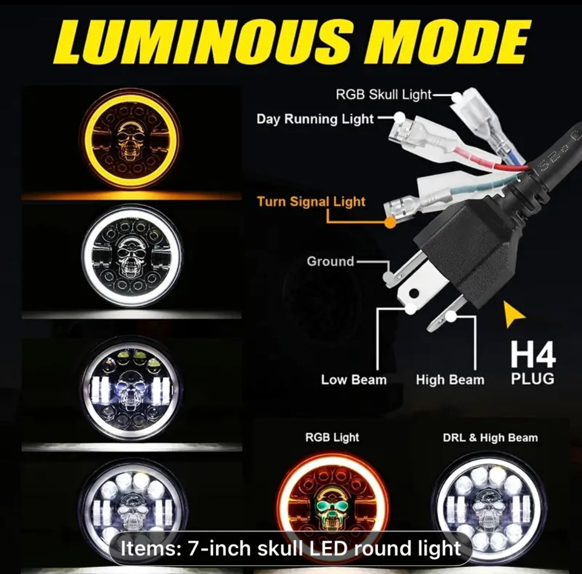 Jeep skull headlights