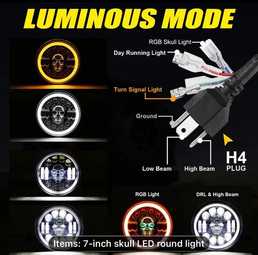 Jeep skull headlights